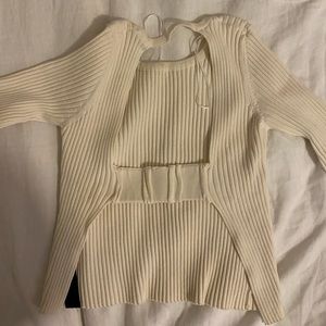 Zara medium off white backless sweater